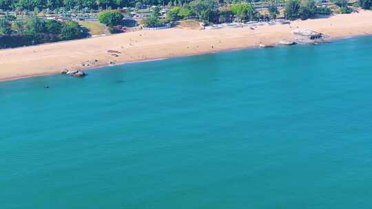 东海大海海边海水海浪沙滩海滩航拍风景唯美