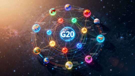 G20主题地球网络科技素材