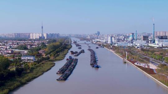 淮安市京杭大运河-4k航拍