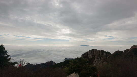 泰山山顶云海日出