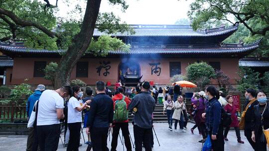 浙江普陀山法雨寺禅院建筑视频