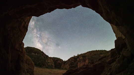 8K11mm河北雅丹地貌洞窟银河
