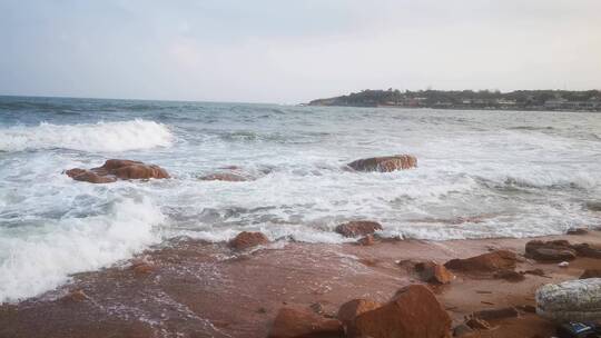 实拍大海海边风光