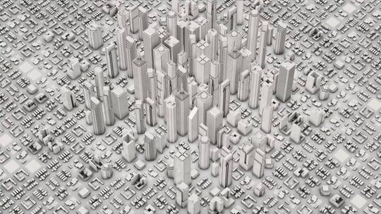 城市大面积建筑生长