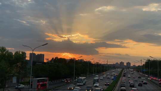 2023夏季北京6月天空夕阳晚霞