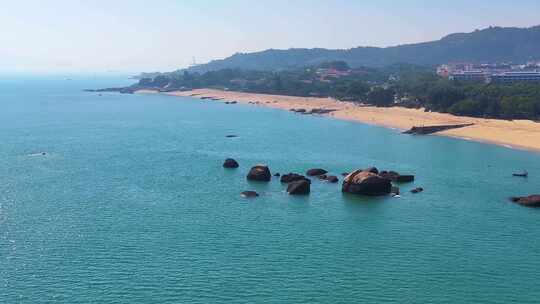 东海大海海边海水海浪沙滩海滩航拍风景唯美视频素材模板下载