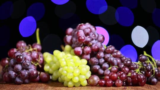 各种颜色不同品种的葡萄视频素材模板下载