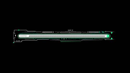 科技未来加载用进度条HUD特效合成视频素材模板下载