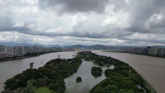 浙江温州江心屿4A景区航拍