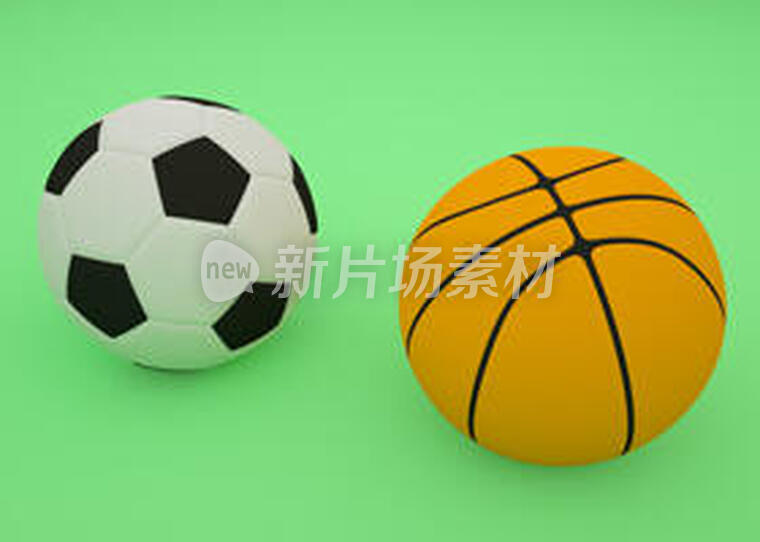 足球和篮球C4D模型立体3D素材