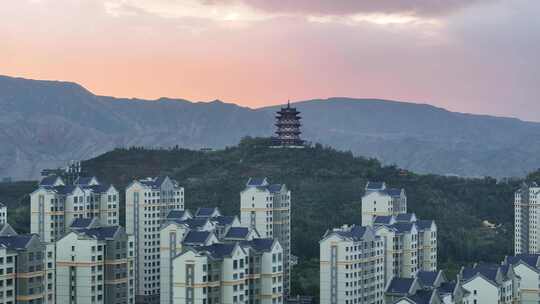 日出 朝阳 朝霞 霞光万丈 乐都