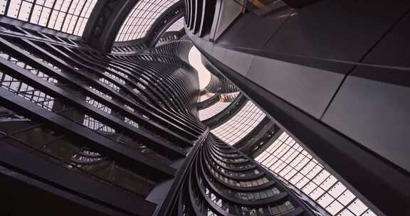 抽象建筑艺术玻璃幕墙 穹顶 幕墙实拍