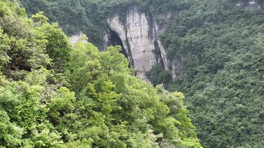 贵州旅游风景航拍羊皮洞瀑布景点