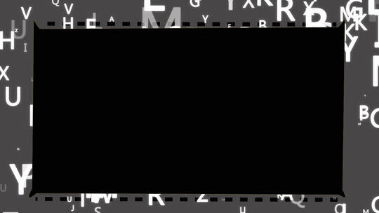 大写字母简洁视频框带通道