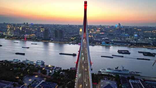 杨浦大桥 杨浦区 上海交通 车流夜景