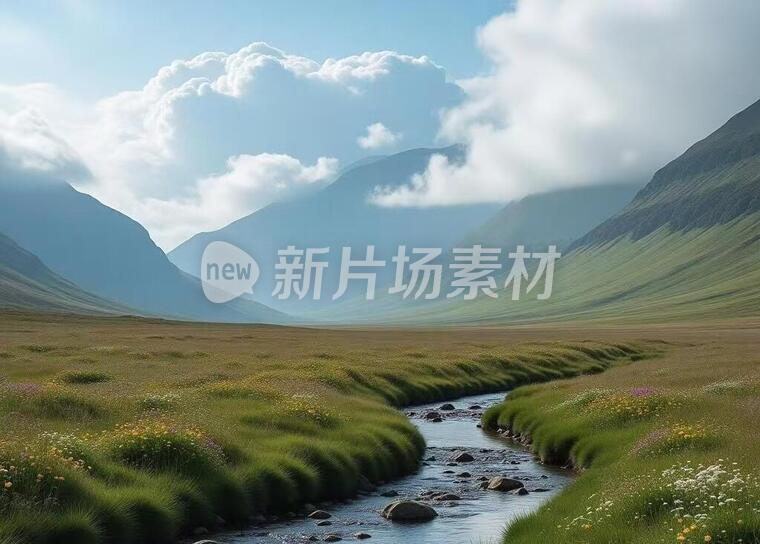 一张有山有水有树的风景图