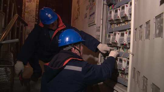 国家电网 电力工人 检修 抢修视频素材模板下载
