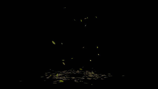 5段带通道绿色树叶随风飞扬的视频素材
