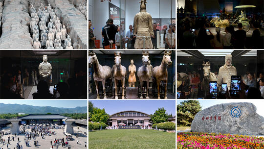 4K实拍西安文旅兵马俑和骊山秦始皇陵高清在线视频素材下载