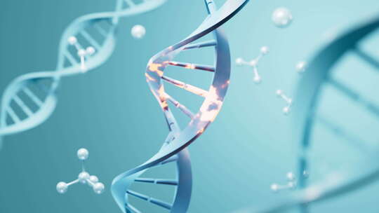 DNA基因突变和分子结构动画视频素材模板下载