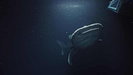 鲸鲨在夜间捕食