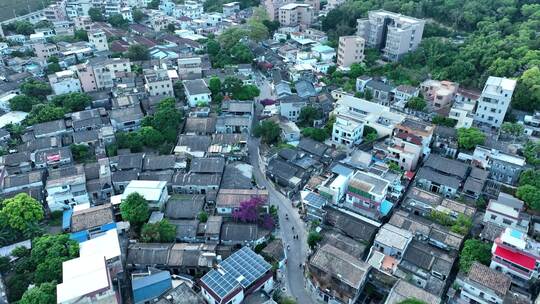 唐家湾古镇航拍广东传统古厝古村落古建筑