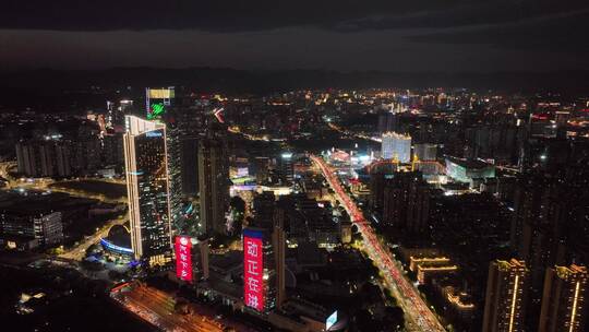 航拍福州闽江尤溪洲大桥道路江景