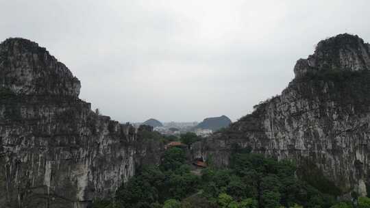 航拍广西桂林七星景区4A景区