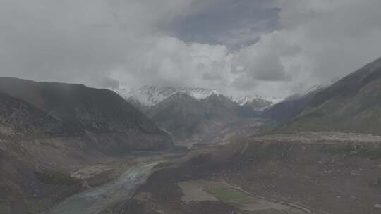 航拍西藏林芝南迦巴瓦峰雪山 d-log视频素材模板下载