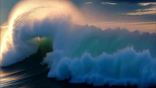 fpv大海海洋海浪海边沙滩唯美巨浪浪花翻