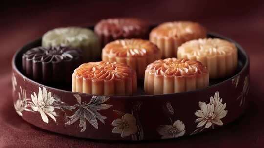 精美月饼礼盒中秋佳节团圆美食