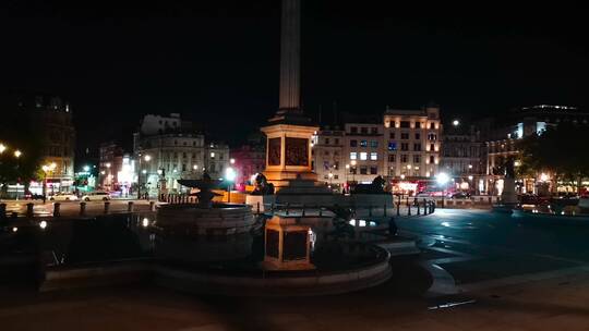 伦敦特拉法加广场上的纪念碑视频素材模板下载