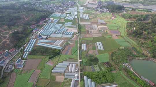 山川丘陵农田农业种植航拍