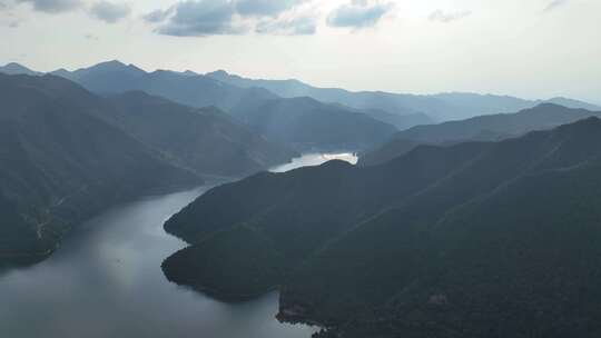 湖南省郴州市东江湖 航拍夏季森林 湖光山色