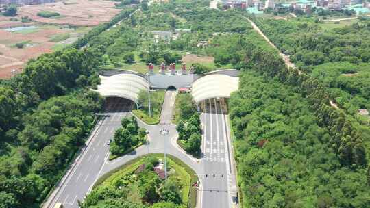 厦门市翔安区主城区城市大景翔安大道拍摄