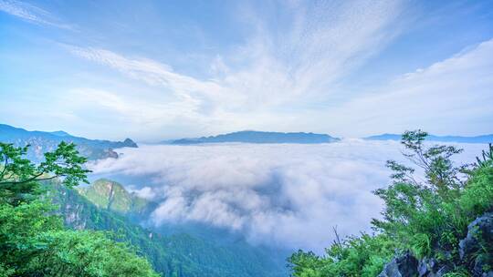 青山绿水山川云海延时摄影