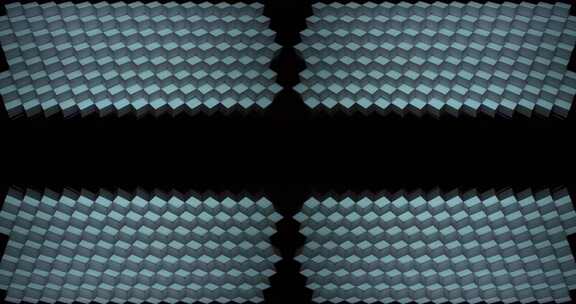 4K暗黑立体几何方格动画背景