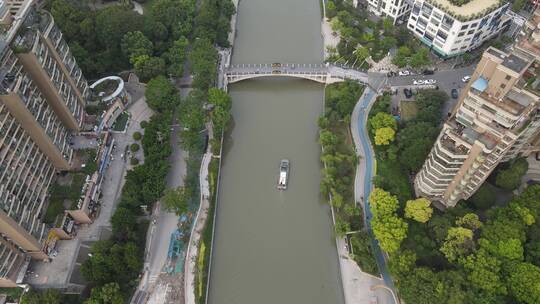 上海普陀区苏州河4K航拍