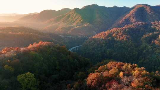 秦岭山川山水山河云海大自然风光山脉云雾