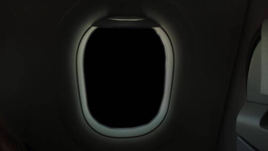 飞机窗口透明通道免抠像遮罩转场