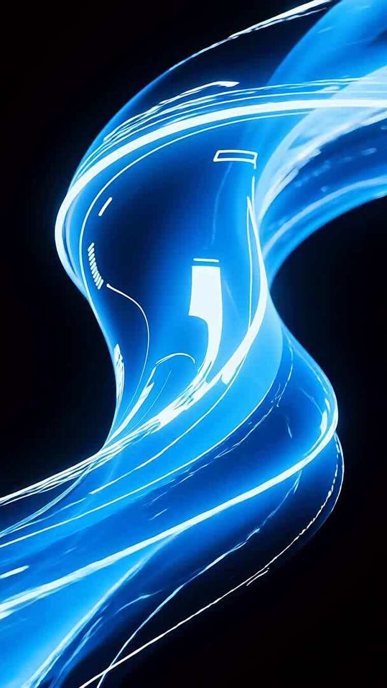 蓝色光效流动素材