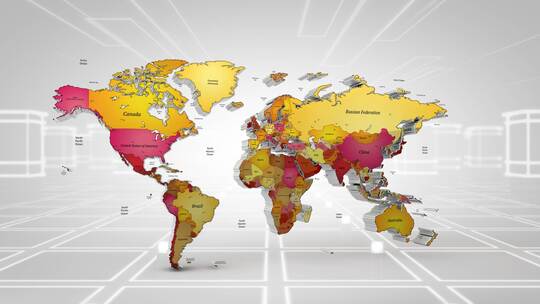 世界地图AE视频素材教程下载