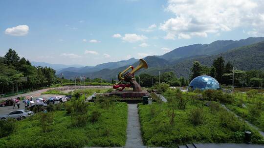 航拍江西井冈山5A景区胜利号角