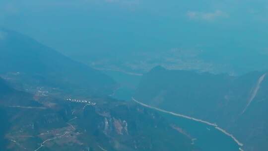航拍长江三峡巫峡