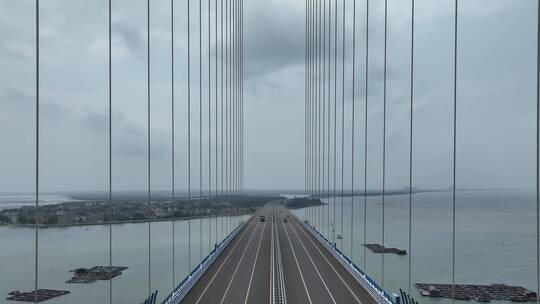 斜拉桥海文大桥航拍视频素材模板下载