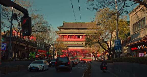 秋天的北京鼓楼 北京人文