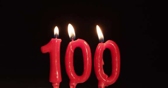 生日、蜡烛、100、周年纪念