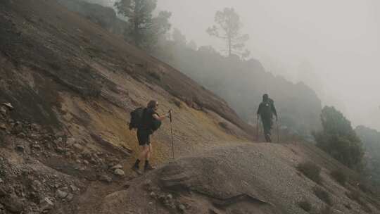 人，攀登，火山，危地马拉