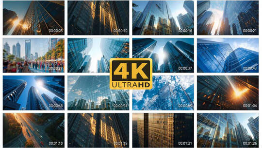 4K清晨城市阳光合集1高清在线视频素材下载