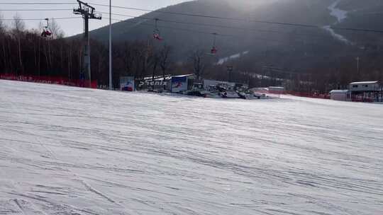 户外场地滑雪视频素材模板下载